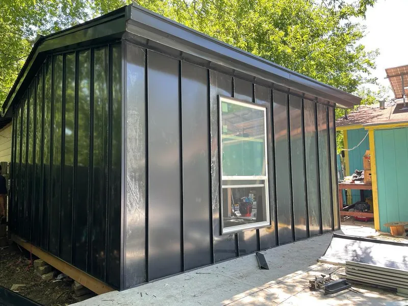 Black standing seam metal wall panels for Metal Roof Installation in Rutland